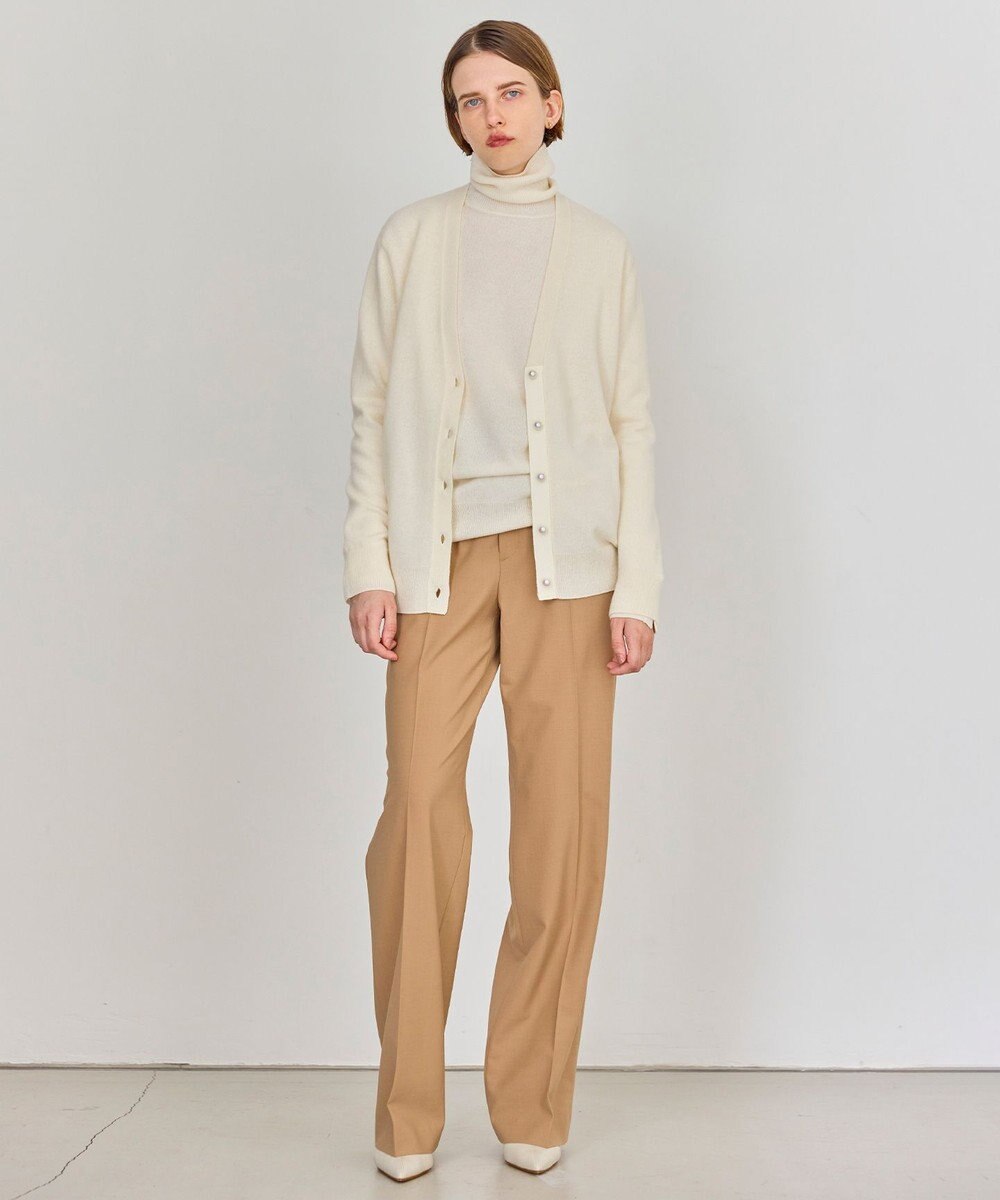 BEIGE， 【WEB限定・洗える】ALSACE / パール釦ウールニットカーディガン 