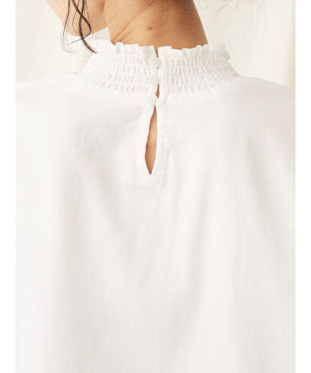 CRAFT STANDARD BOUTIQUE インドコットンシャーリングハイネックブラウス 