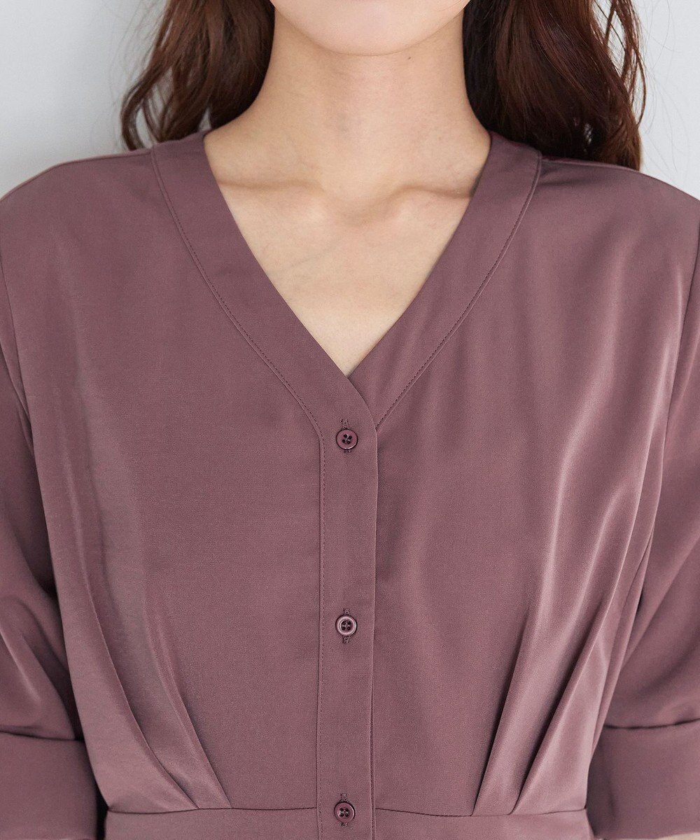 Tiaclasse 【新色追加・洗える】バックリボン前開きワンピース 