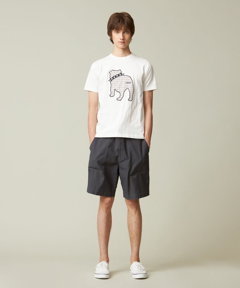 J.PRESS MEN 【UNISEX】ファブリックワッペン バックブルTシャツ 