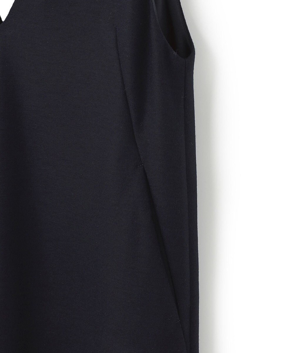 23区 【WEB限定カラーあり】ウール圧縮スムース Vネック ワンピース 