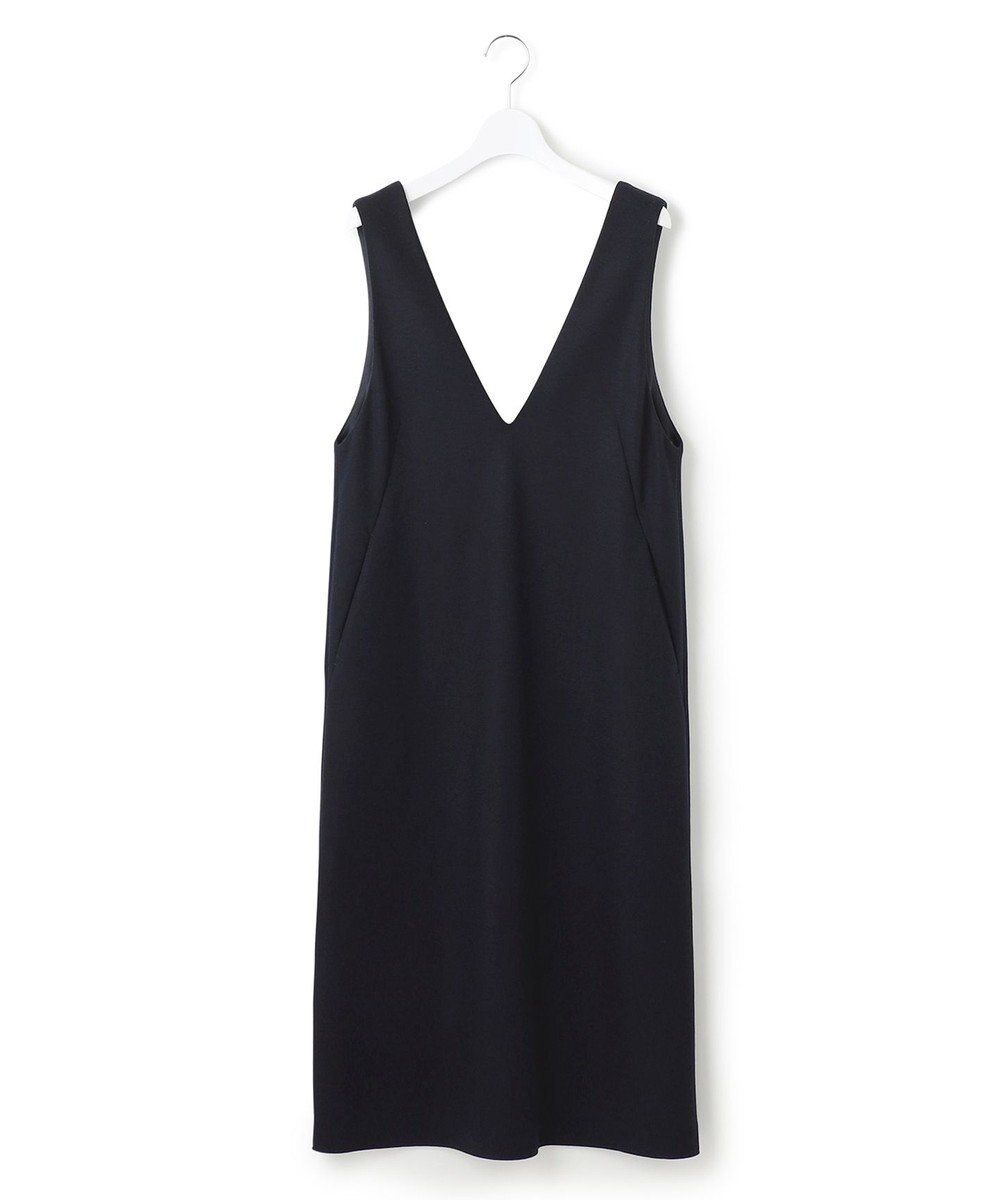 23区 【WEB限定カラーあり】ウール圧縮スムース Vネック ワンピース 