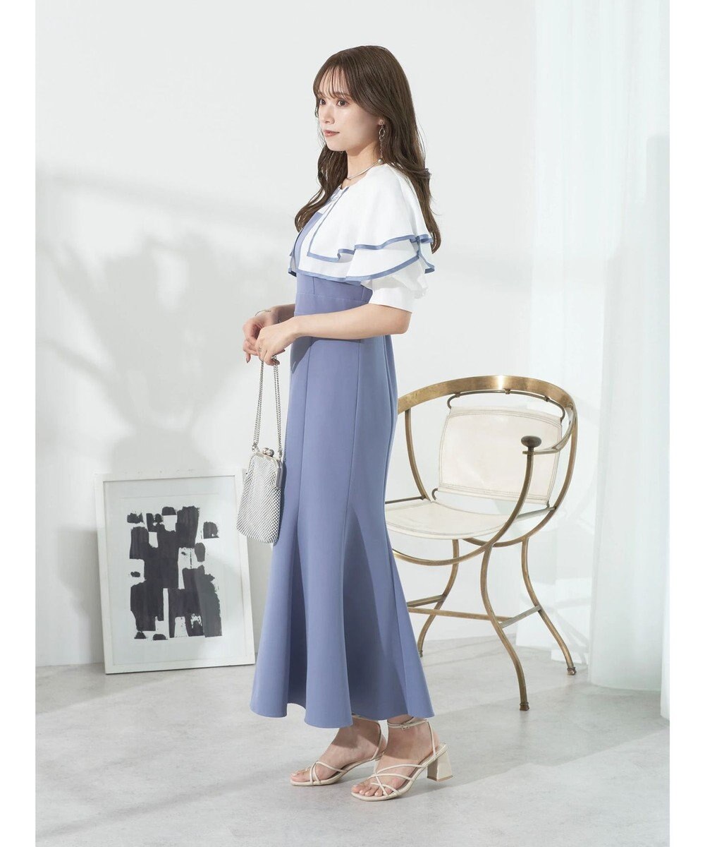 earth music&ecology パイピング衿付きドッキングワンピース 