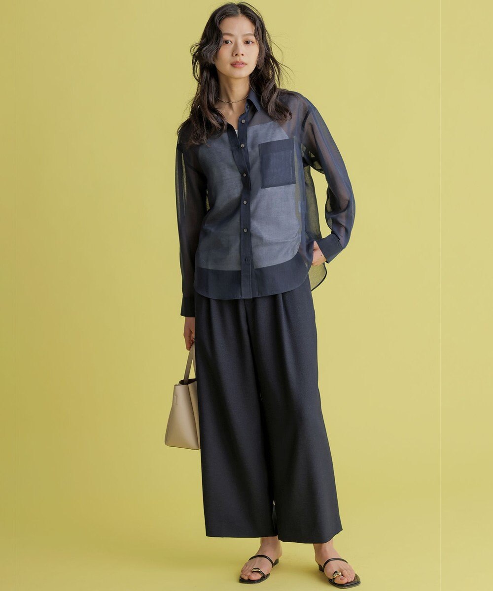 組曲 L 【先行予約】ライトリネンライクイージーワイド パンツ 