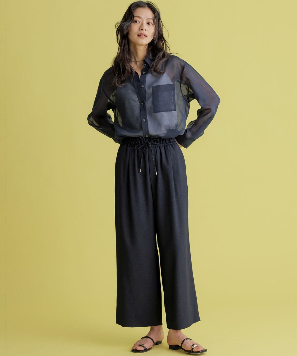組曲 L 【先行予約】ライトリネンライクイージーワイド パンツ 