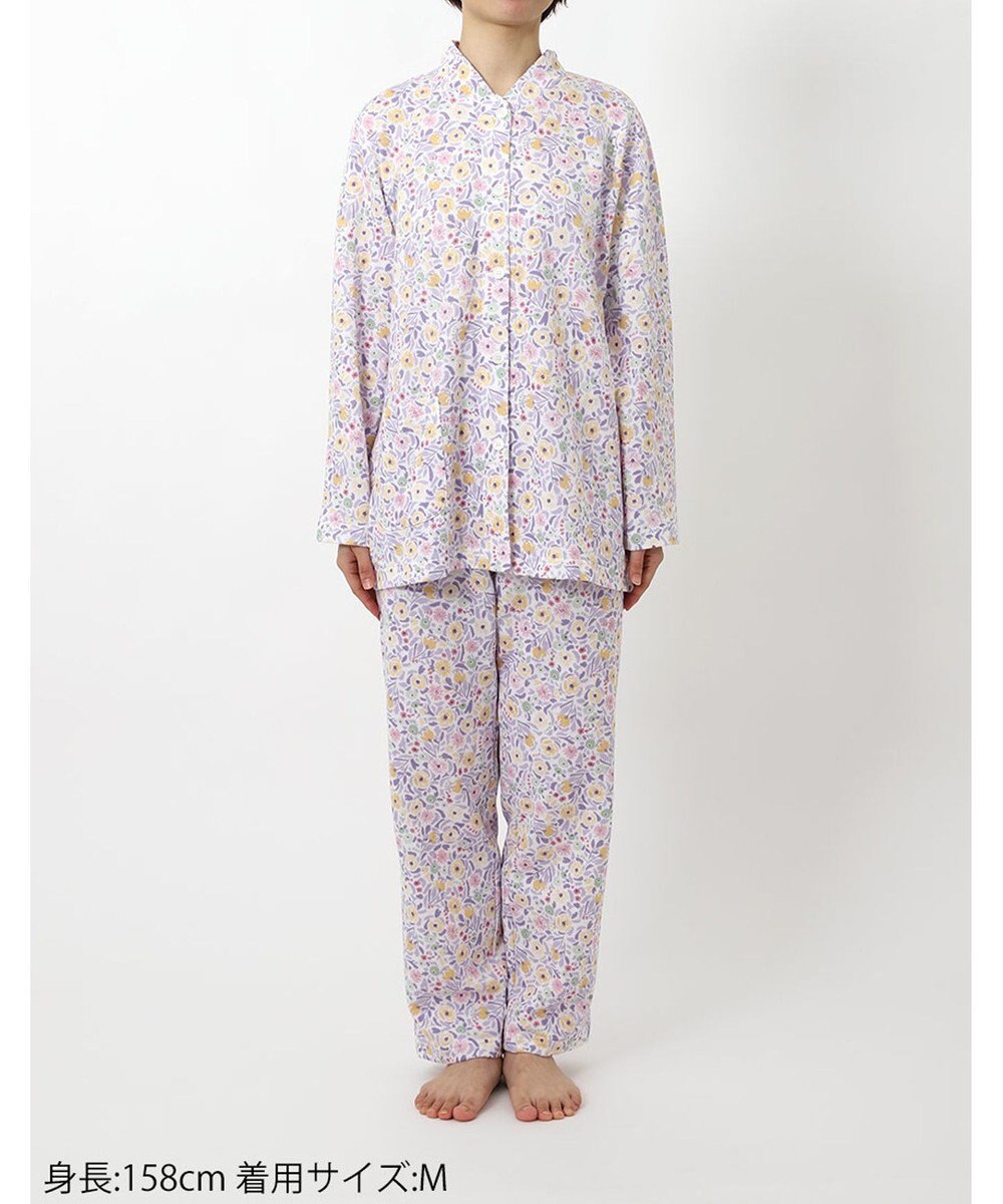 Wing パジャマ 長袖 長ズボン 綿混(本体) あったか レディース EP6010 ウイング／ワコール 