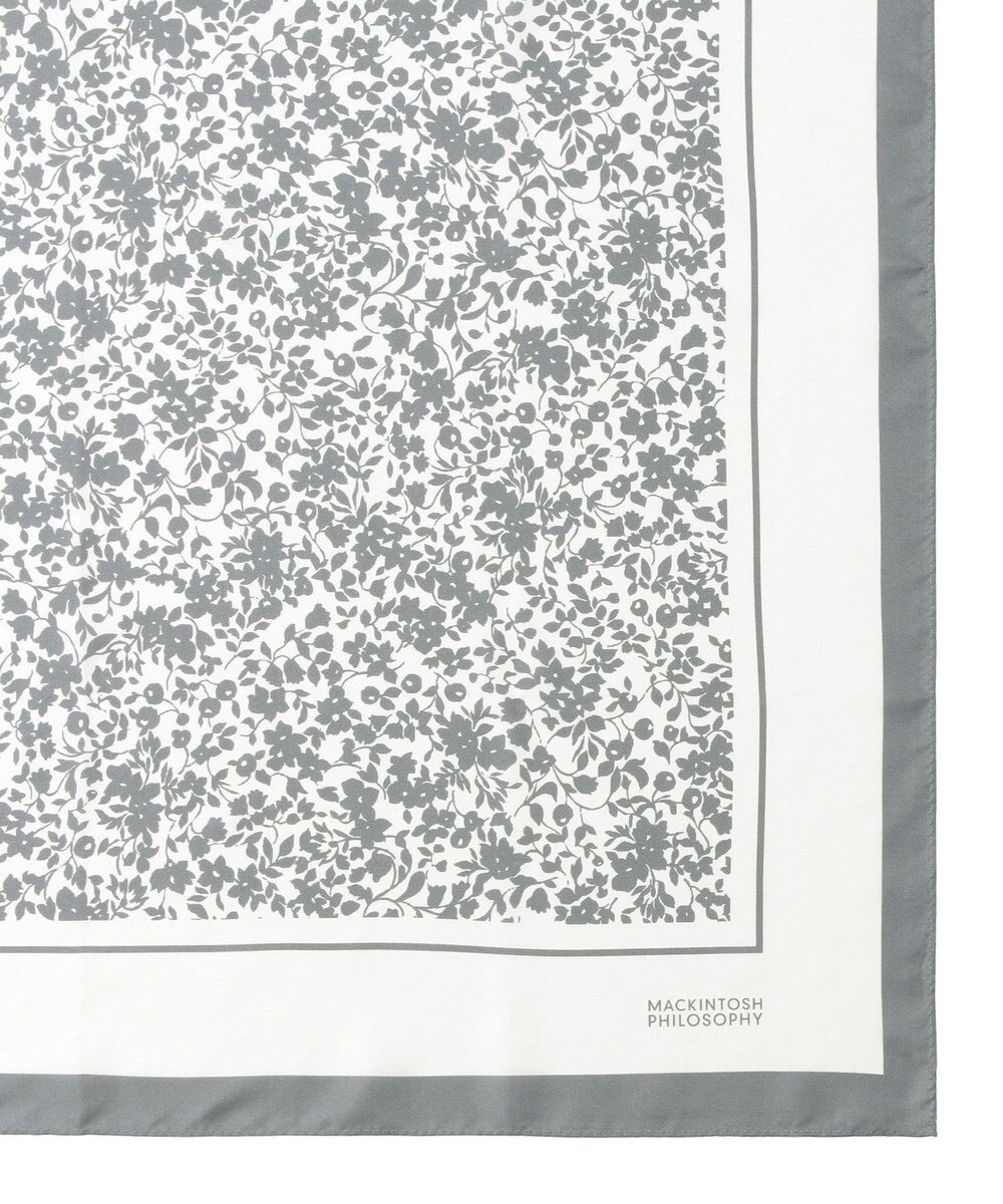 MOONBAT MACKINTOSH PHILOSOPHY(マッキントッシュ フィロソフィー）シルクスカーフ ボタニカル 68×68㎝ 日本製 