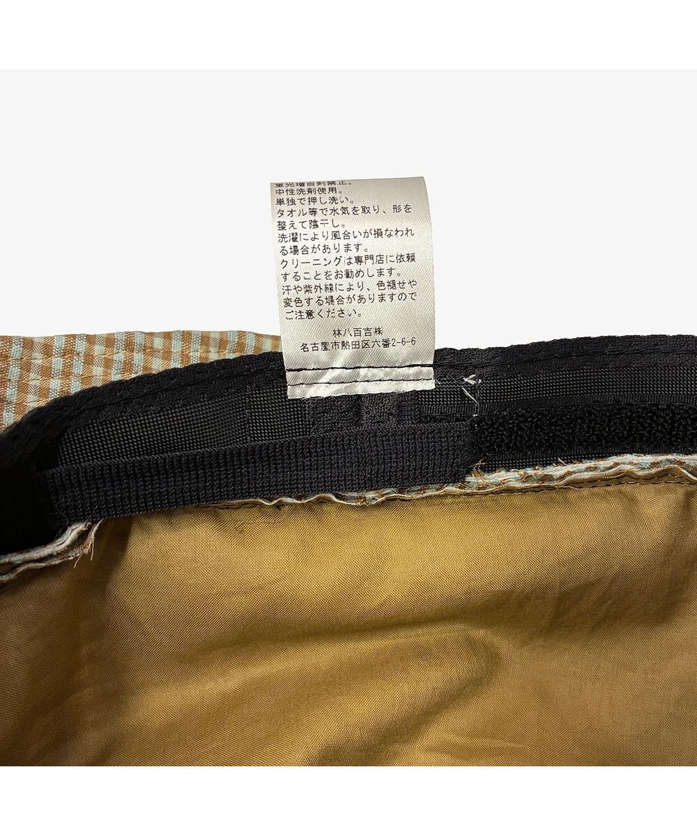 林八百吉商店 un chapeau　ひも付きチェックハット 