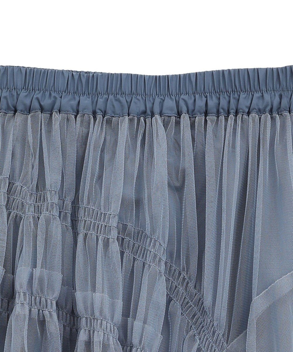 earth music&ecology シャーリングギャザーチュールスカート 