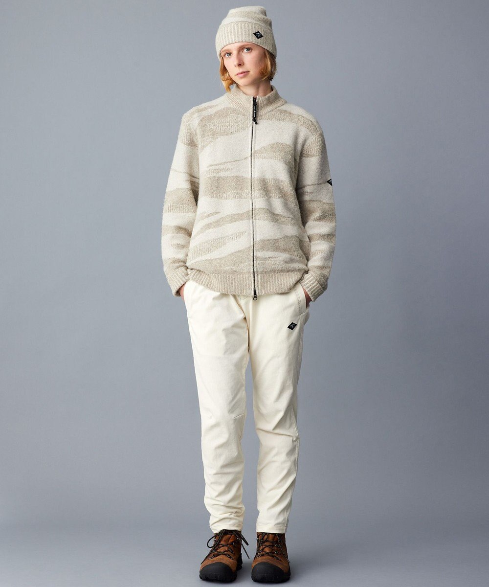 JOSEPH ABBOUD MOUNTAIN 【イタリア糸使用/軽量】ブークレーカモフラージュ  ニット ブルゾン 