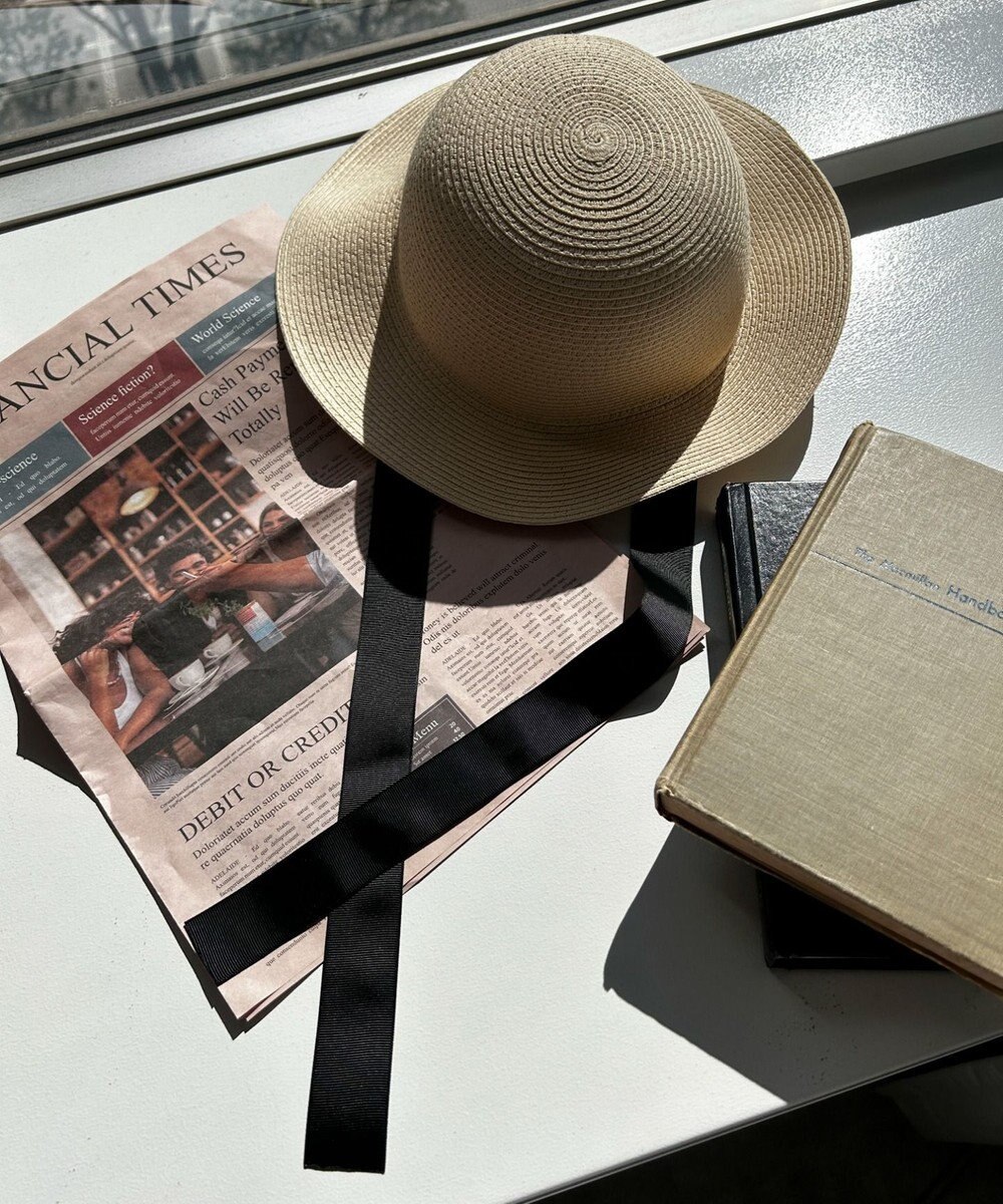 WEGO リボン付き雑材ハット 