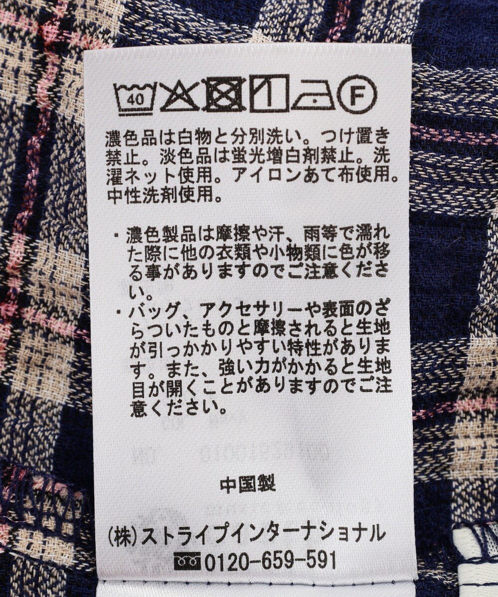 earth music&ecology シャーリングラメチェックキャミワンピース 