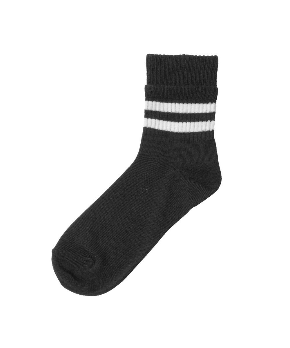 WEGO 切り替えラインクルーソックス 