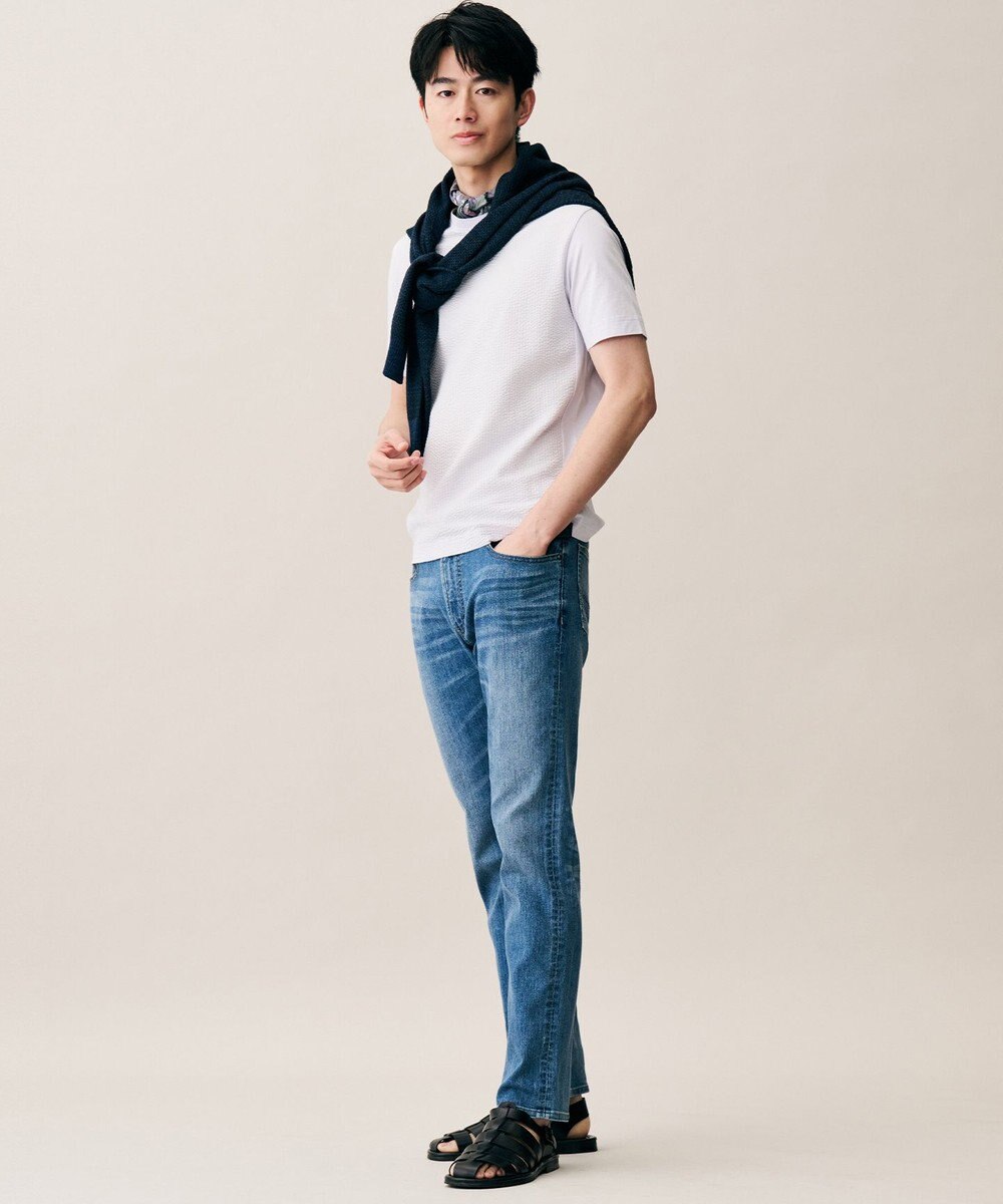 JOSEPH ABBOUD 【JAPANファブリック/ストレッチ/軽量】ライトオンス ストレッチ デニム パンツ 