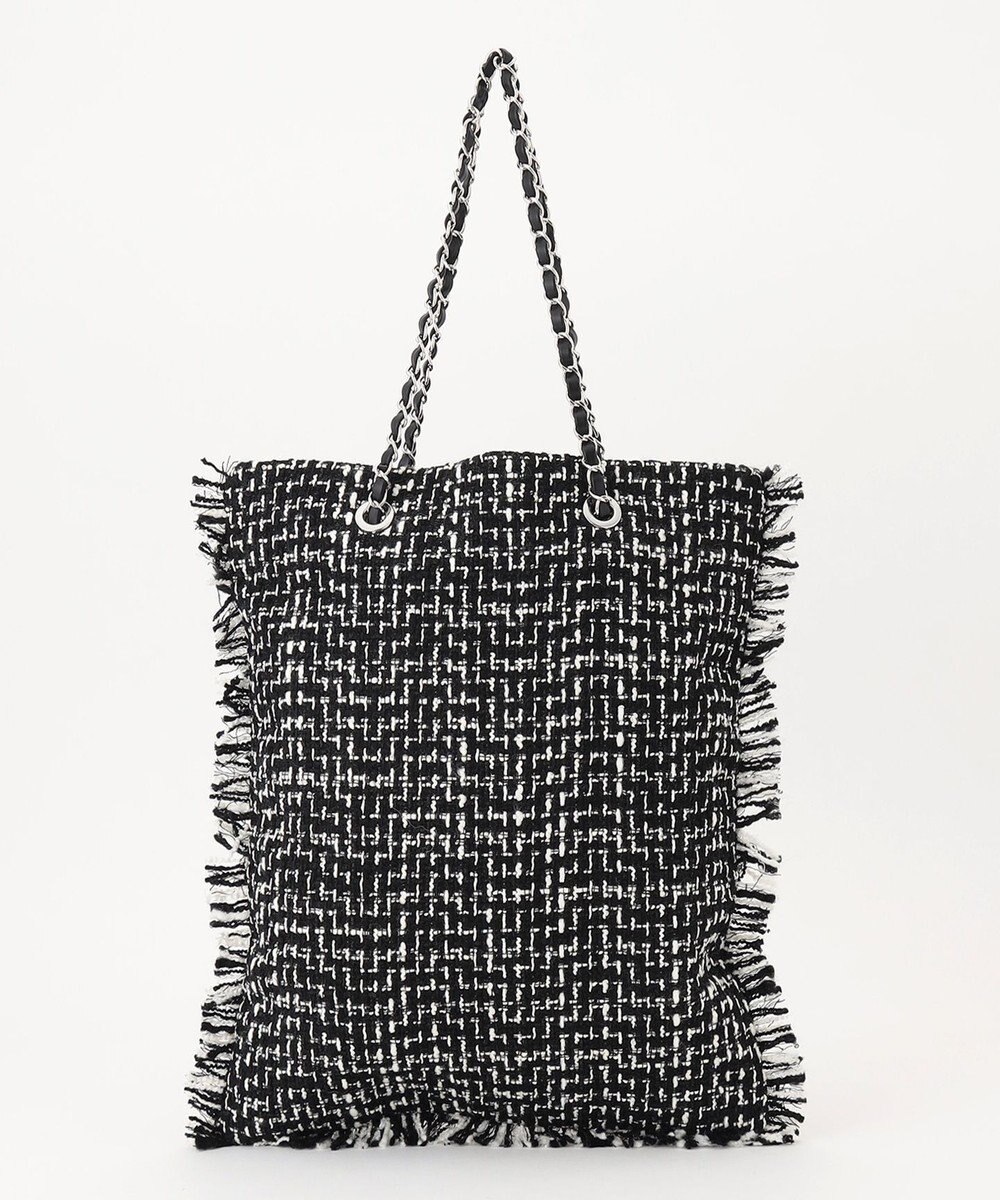 ICB フリンジツイードトート 