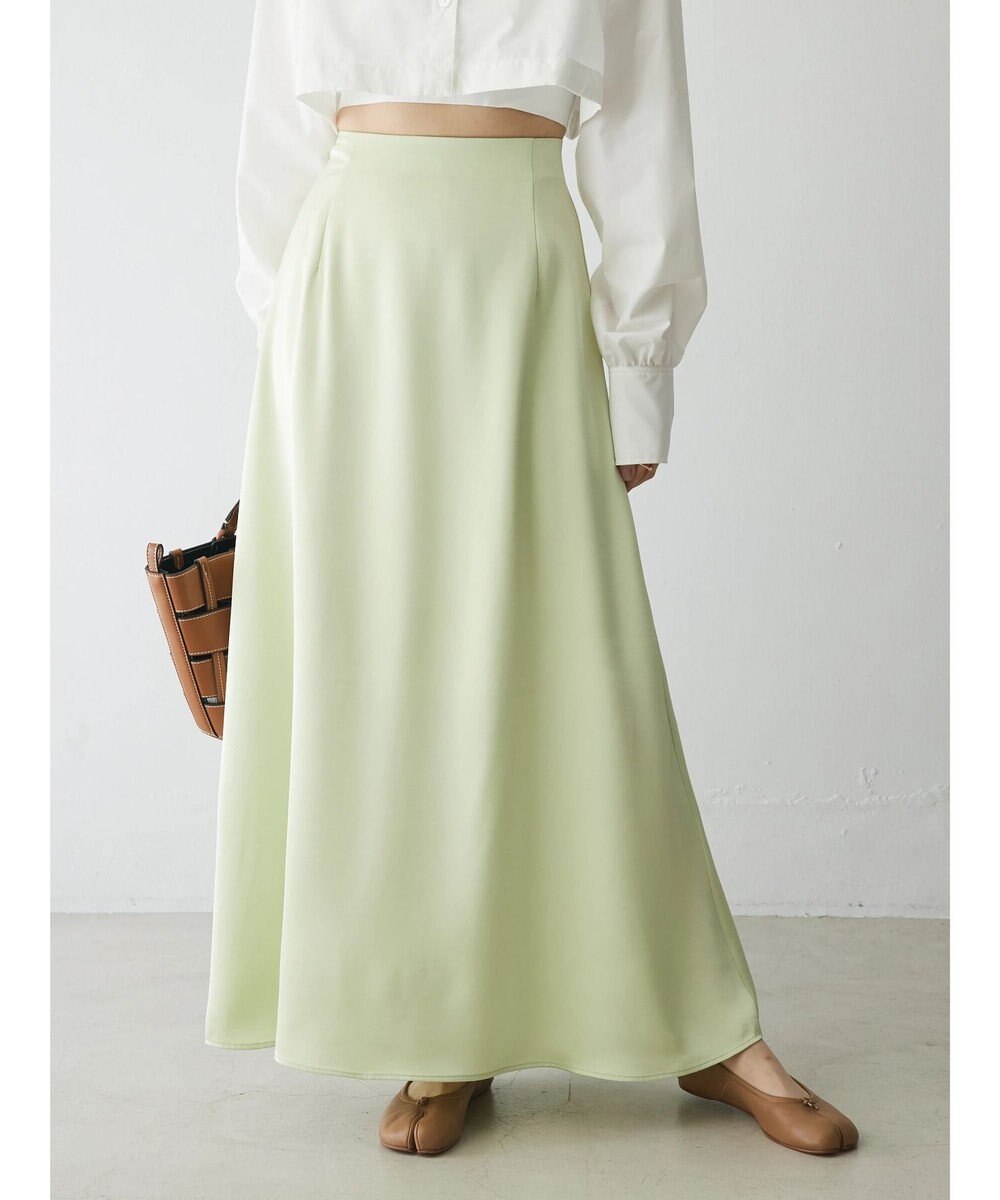 Green Parks AnriettMusee サテンナロースカート 