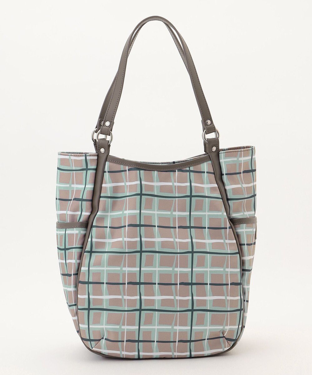 Y'SACCS ドローイングチェックトートバッグ 