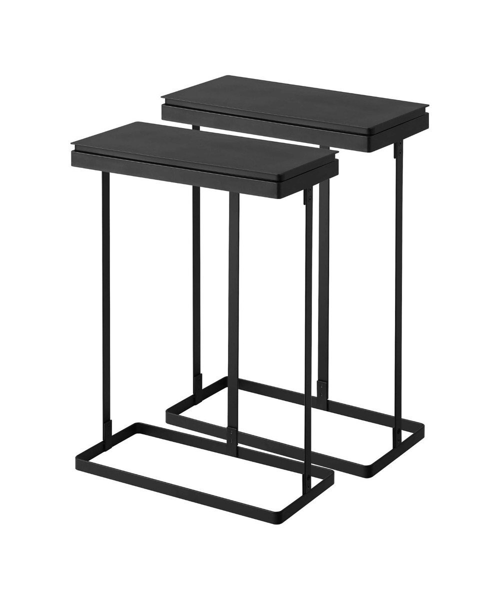 tower スリム蓋付き分別ゴミ袋ホルダー タワー 45L 横開き 2個組 ブラック 