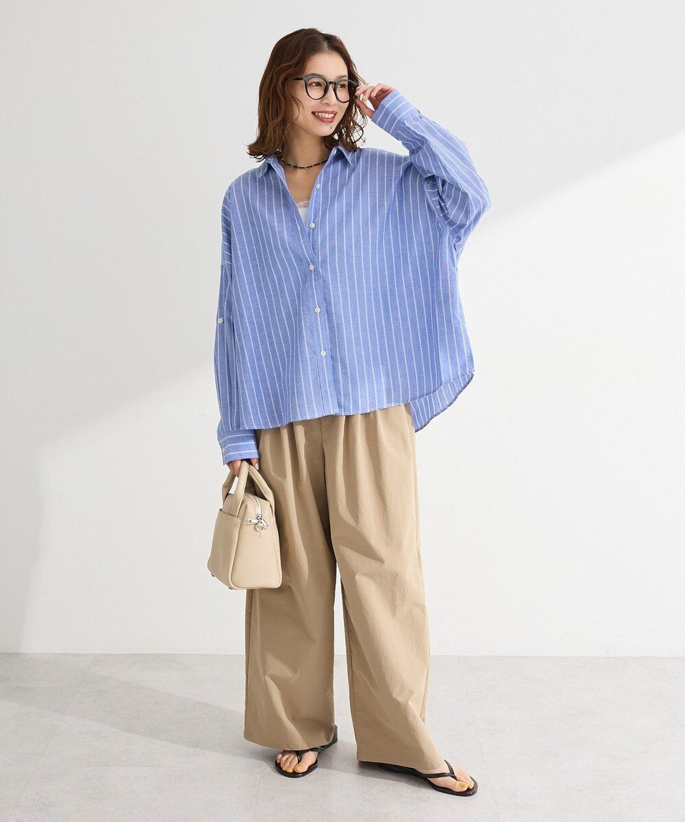 Green Parks 綿麻混シャツ 