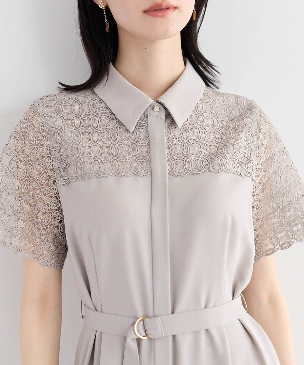 YECCA VECCA レース切替ワンピース 