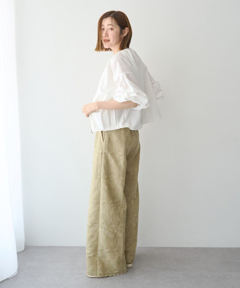 YECCA VECCA 刺繍ワイドパンツ 