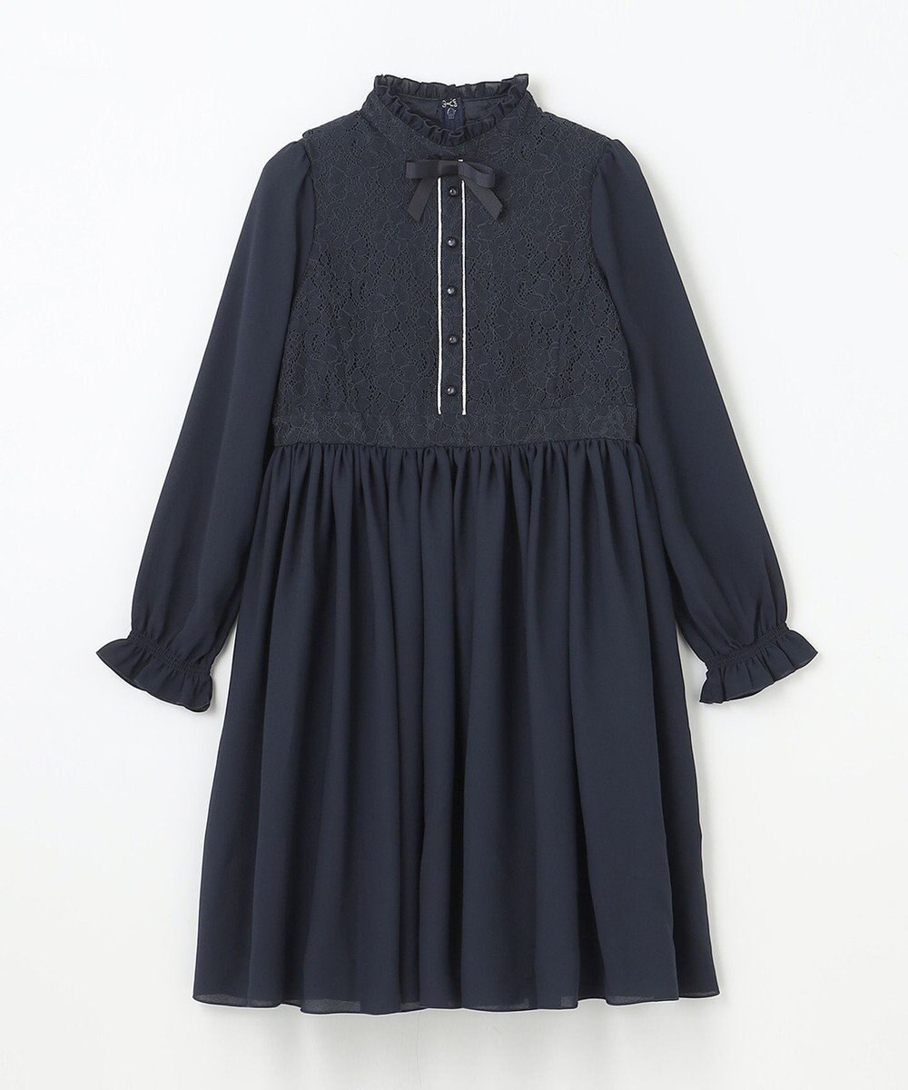 組曲 KIDS 【150-170㎝】レースシフォン ワンピース 