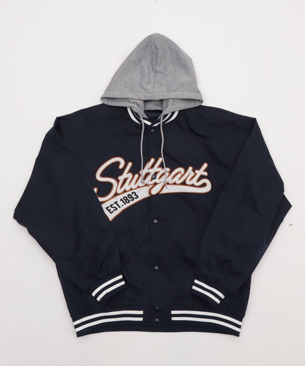 WEGO 【ユニセックス着用ITEM】2WAYフードワッペンスタジャン 