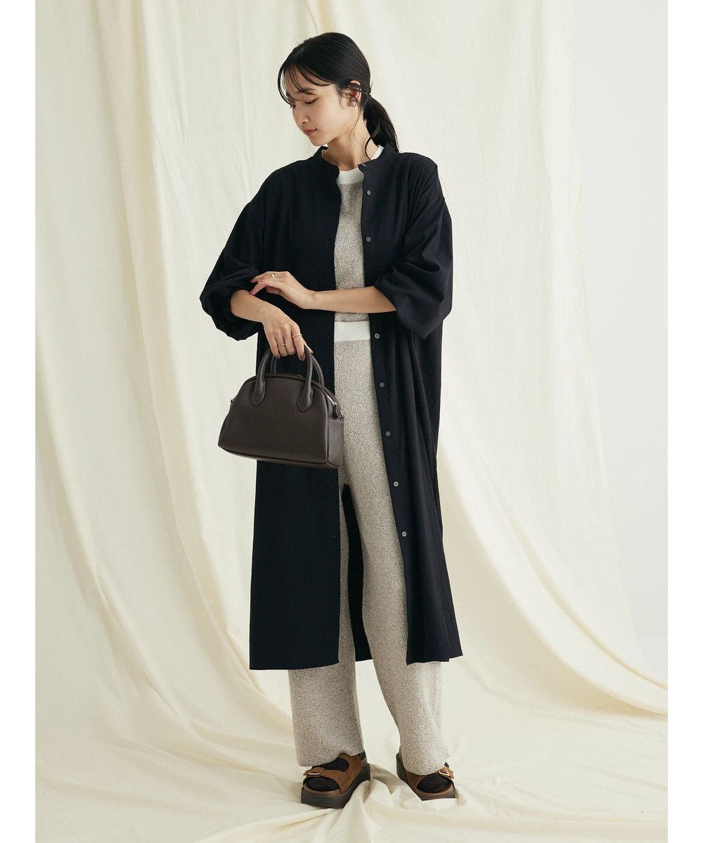 CRAFT STANDARD BOUTIQUE レーヨンデシンバンドカラーワンピース 