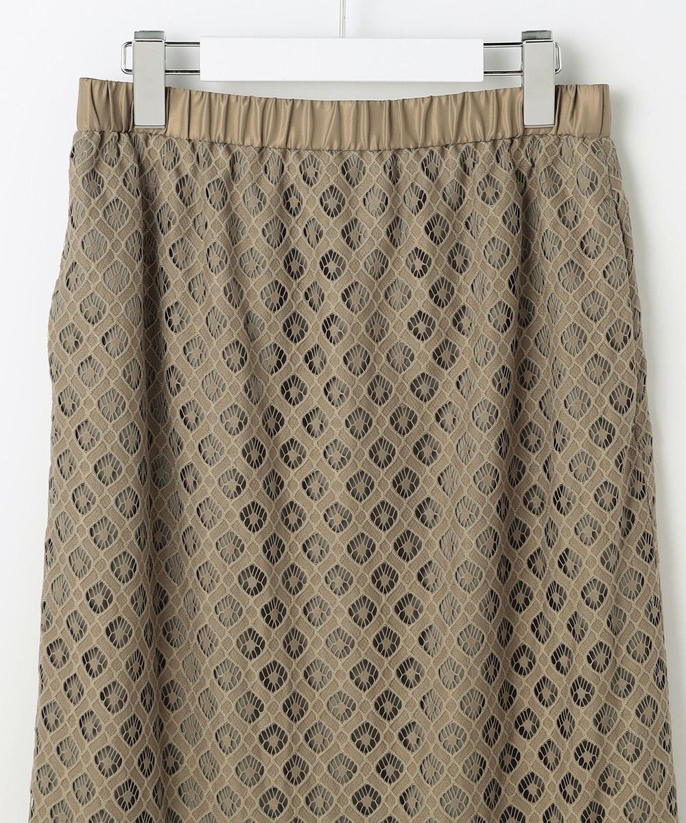 自由区 【SHIHOさん着用・こだわり素材・セットアップ対応】パネルレース スカート 