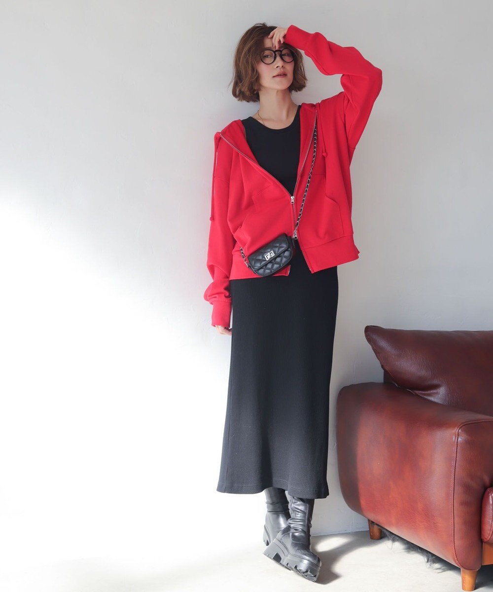 WEGO 【ユニセックス着用ITEM/MLサイズ展開】コンパクトフィットダブルZIPパーカー 