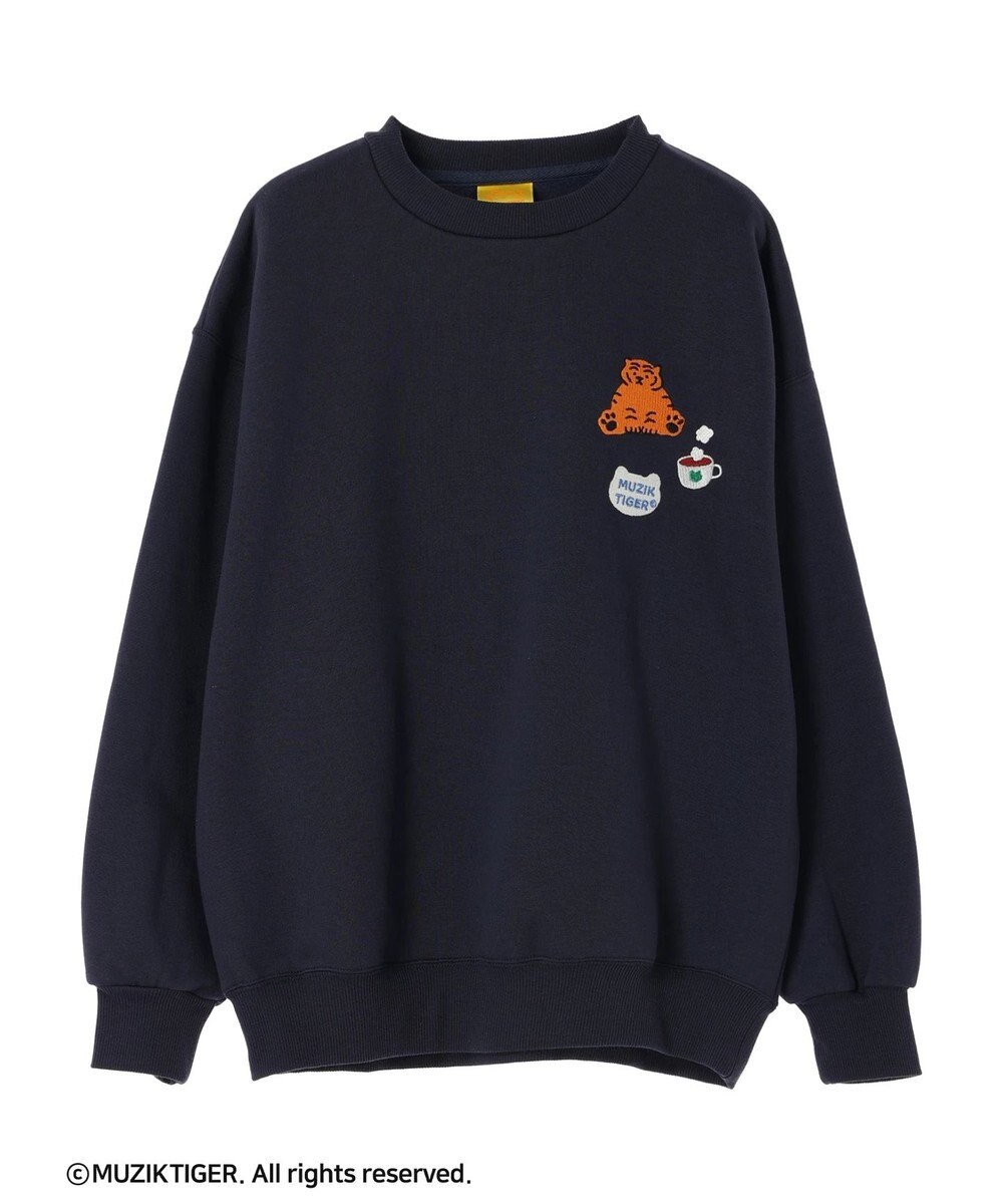 Green Parks ムジークタイガー／裏起毛刺しゅうプルオーバー 
