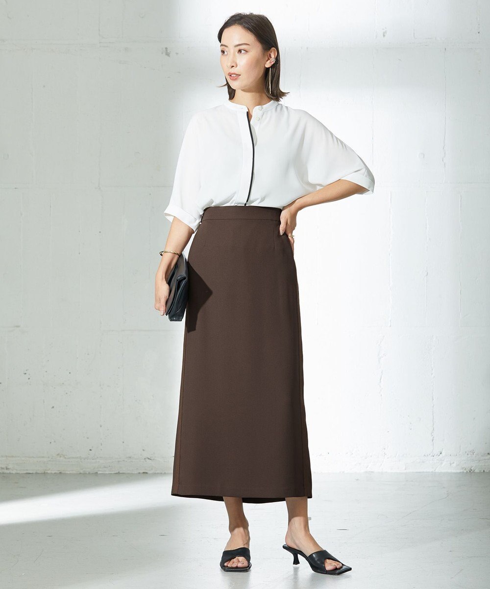 ICB 【WEB限定カラーあり・洗える】 FluidBackSatin スカート 