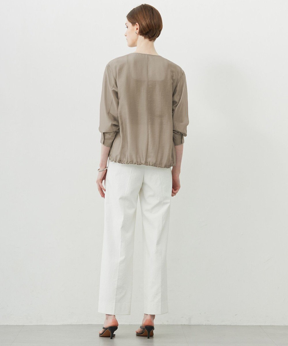 ICB 【接触冷感・速乾・洗える】 リヨセルナイロンワッシャー ノーカラーブルゾン 