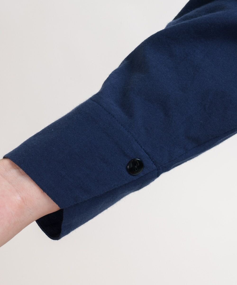 muuc コットンローン長袖ブラウス 