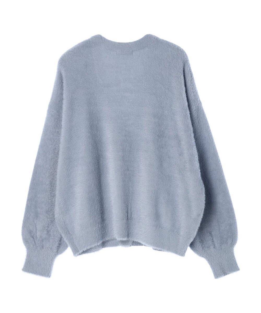 earth music&ecology ミニシャギーＶネックカーディガン 