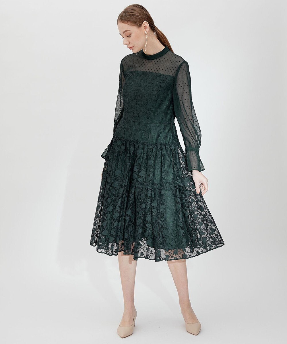 23区 【APPLAUDIR】レース 切替 ドレス 