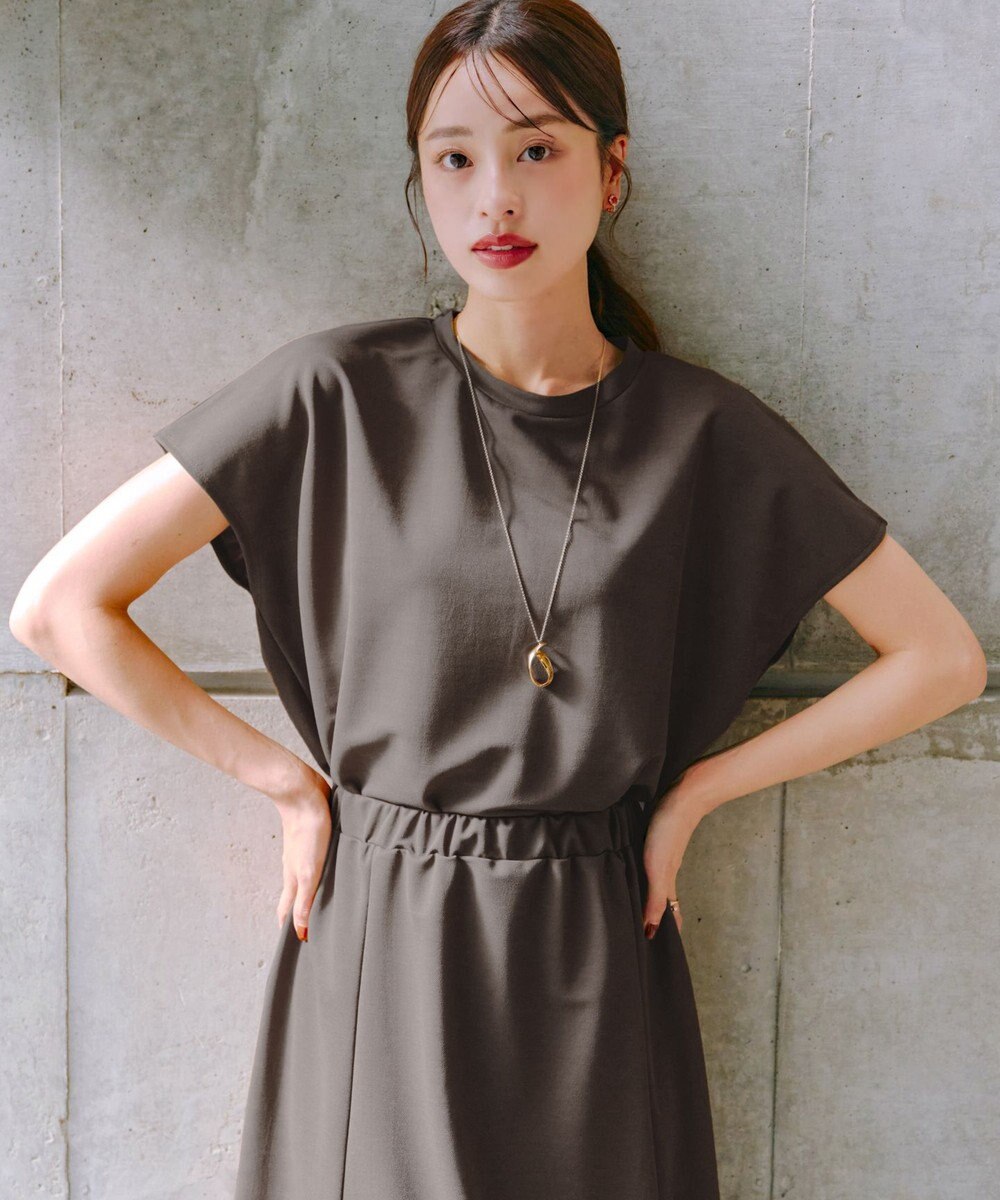 Tiaclasse 【洗える】フレンチスリーブカノコトップス 