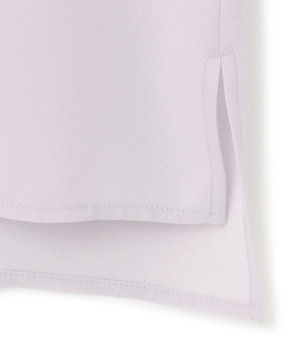 23区 【洗える】 バックサテンアムンゼン スタンドカラー ブラウス 