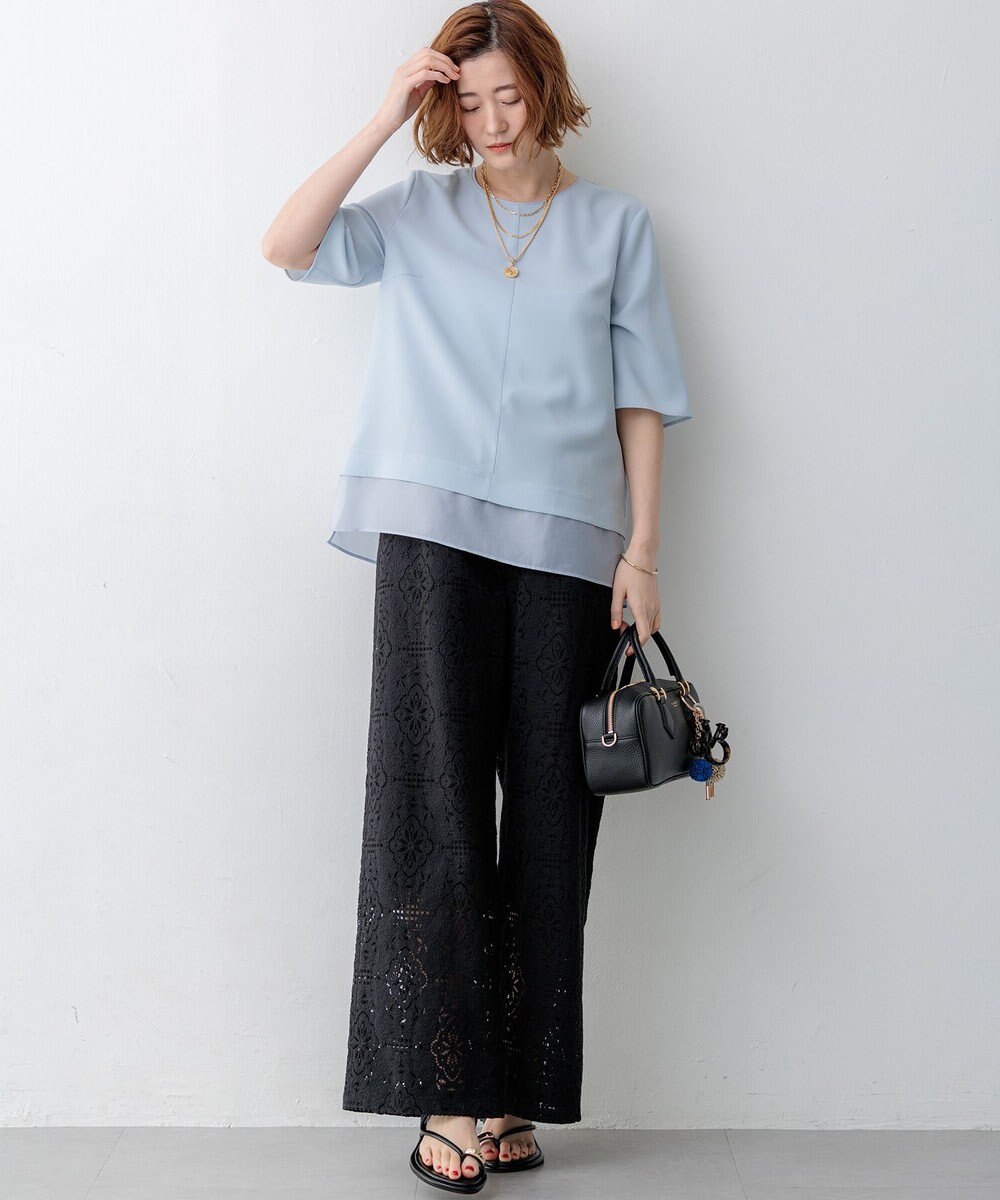 23区 【先行予約】ラッセルオーナメントレース ワイド パンツ 