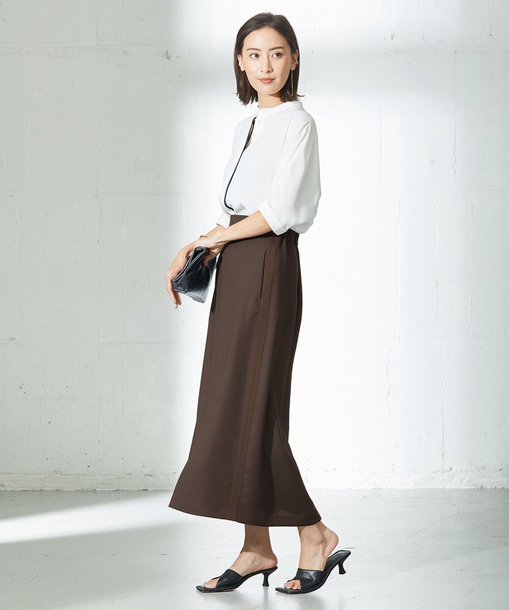 ICB 【WEB限定カラーあり・洗える】 FluidBackSatin スカート 