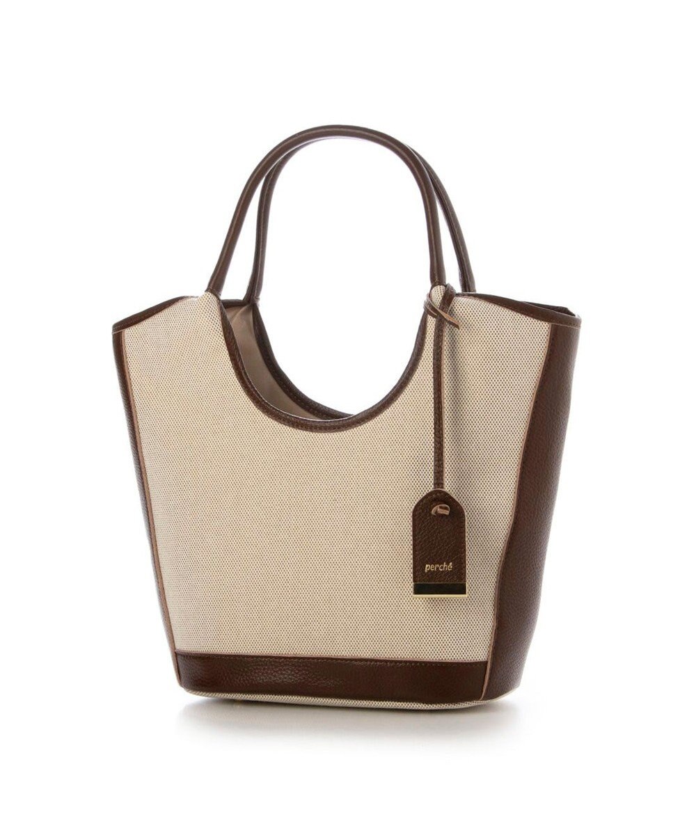 UNBILLION ペルケ perche / キャンバス・牛革トリミング2wayトート 