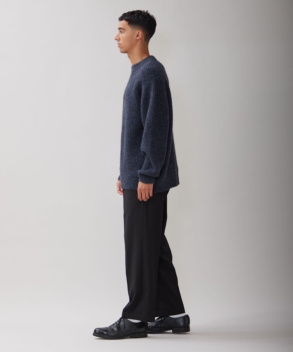 UNFILO MENS ヘアリー クルーネックニット 