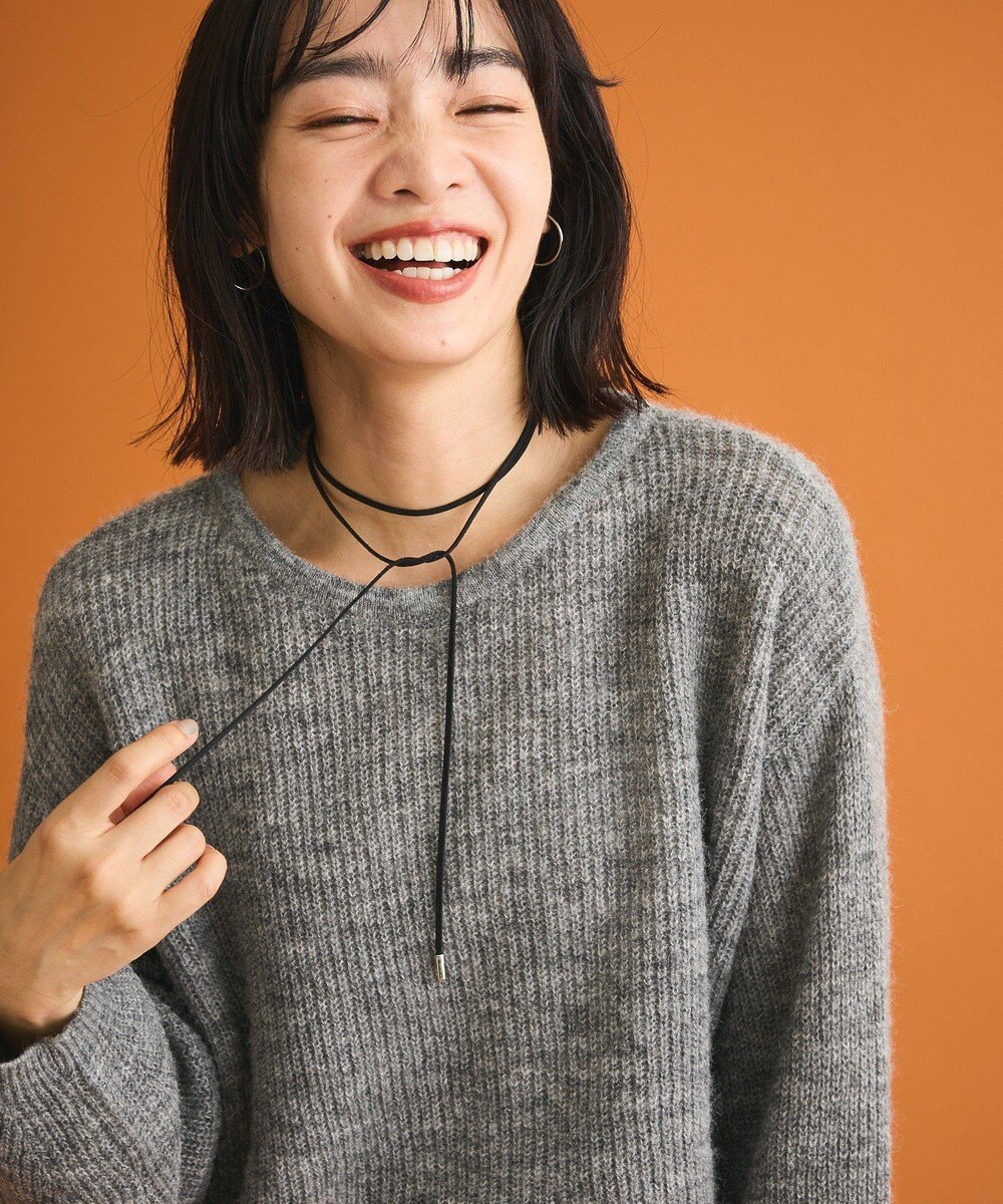 Green Parks シアーゆったりニットプルオーバー 