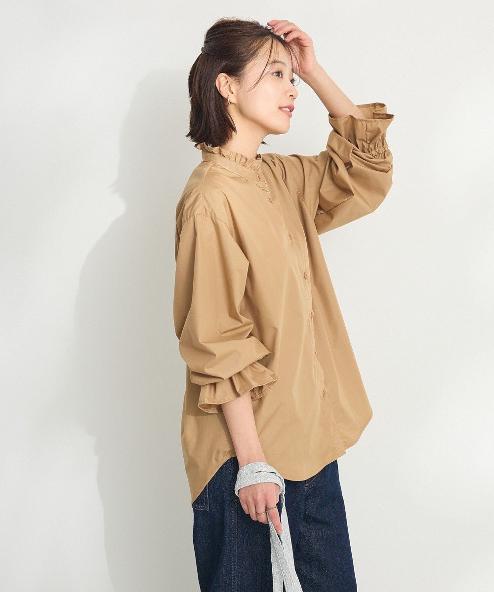 CRAFT STANDARD BOUTIQUE スタンドフリルブラウス 