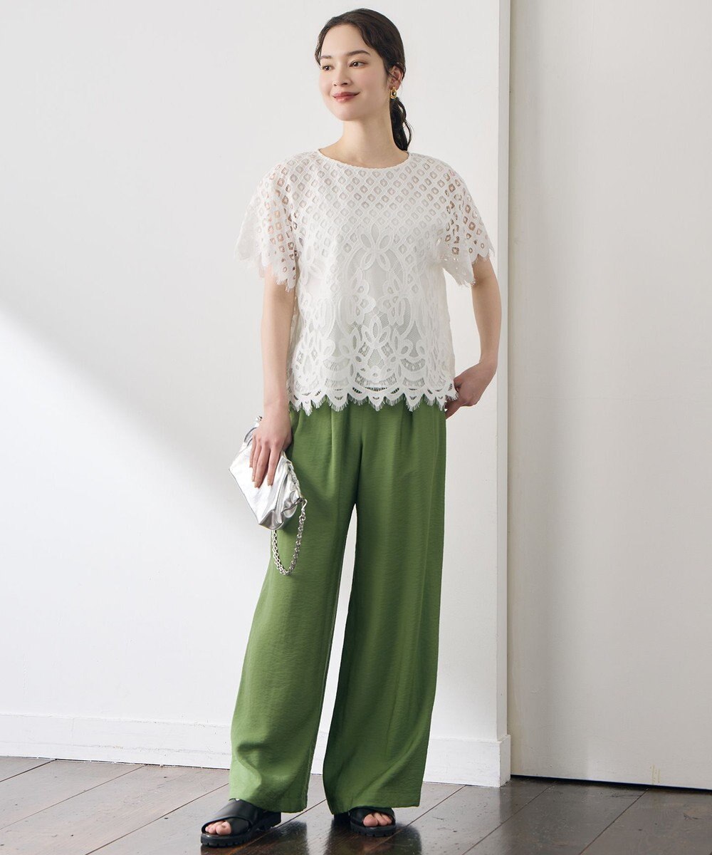 自由区 S 【セットアップ対応】エアリーツイルワイド パンツ 