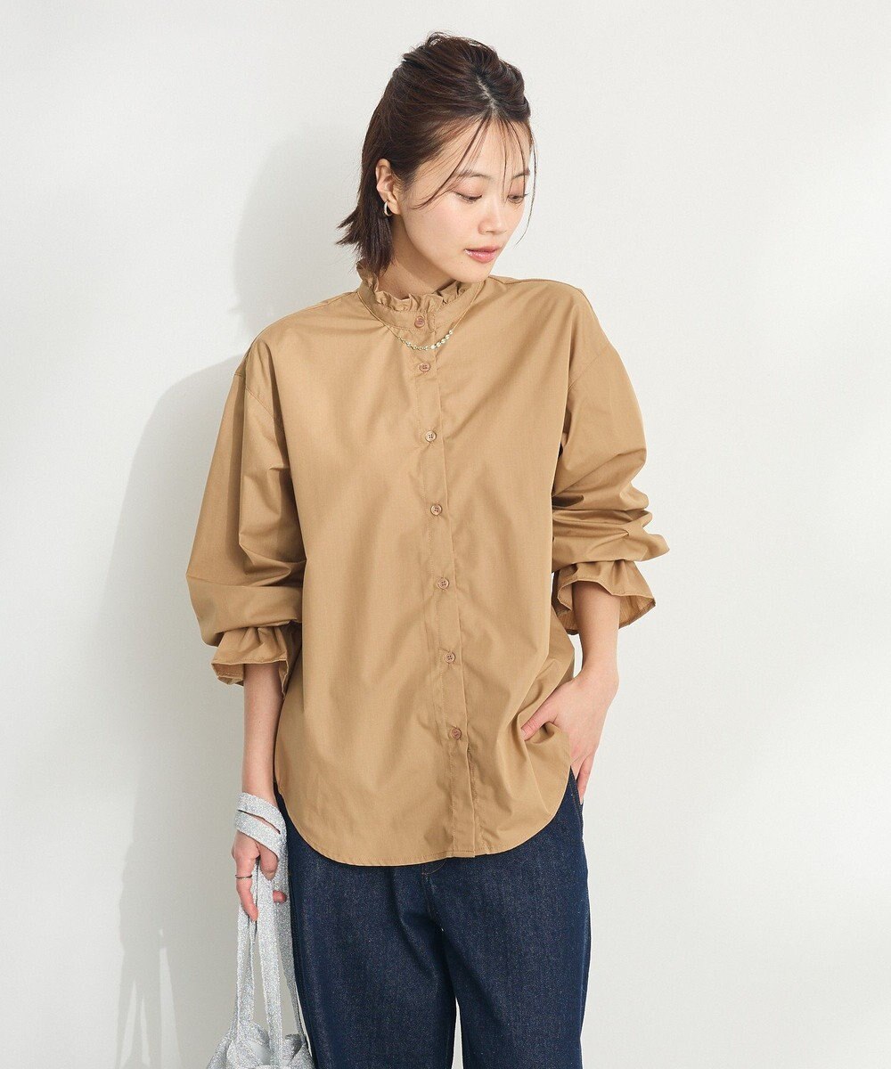 CRAFT STANDARD BOUTIQUE スタンドフリルブラウス 