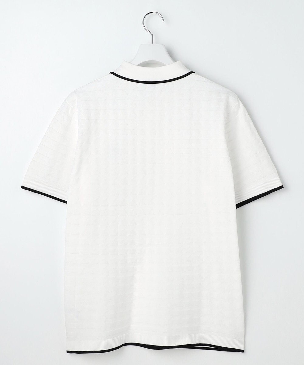 23区GOLF 【MEN】フラッグジャガードニットポロシャツ ストレッチ 半袖 