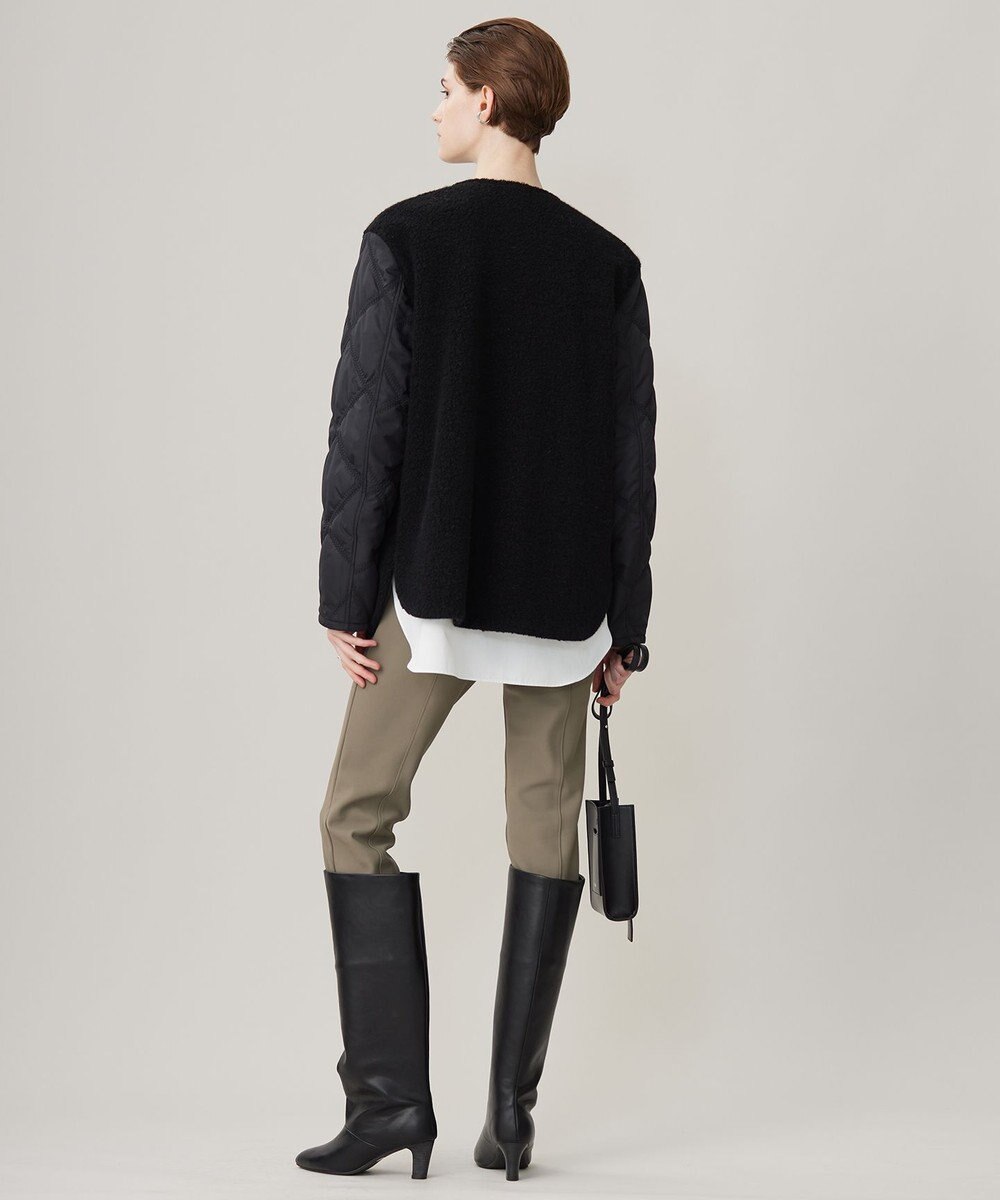 ICB 【リバーシブル着用可能】 ラミネートパイルキルト ミドル丈コート 