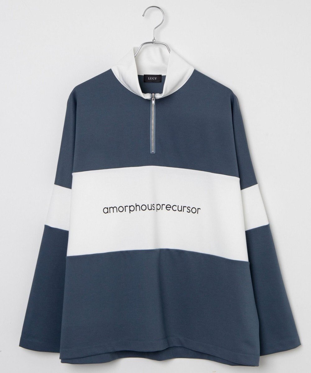 WEGO ドルマンポンチハーフジップロンT 