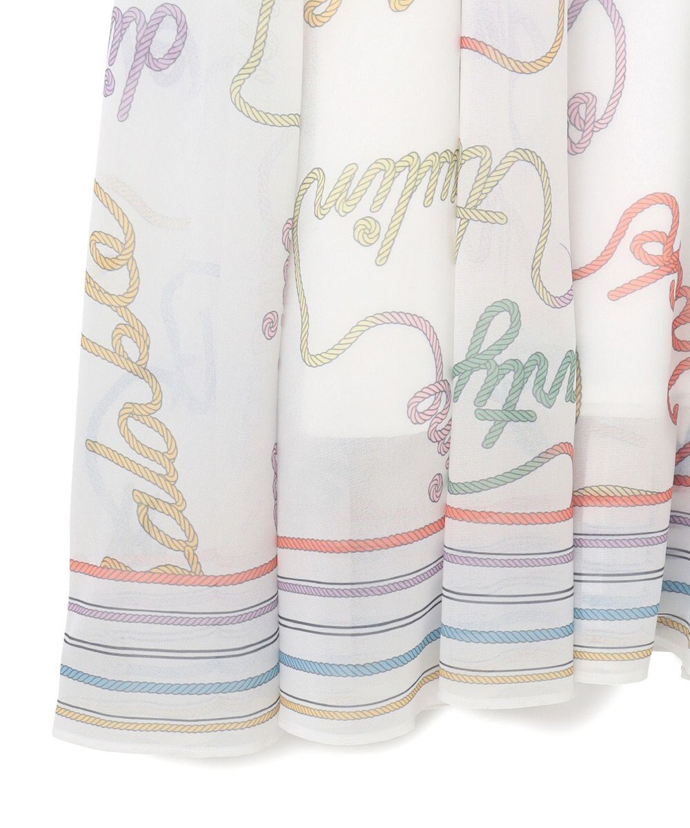 GRACE CONTINENTAL ロープロゴプリントワンピース 